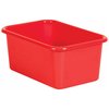 Teacher Created Resources Red Small Plastic Storage Bin, 6PK 20385